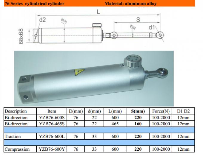 double acting exercise equipment hydraulic cylinders