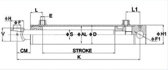 Customized bushing roll-off hydraulic cylinders