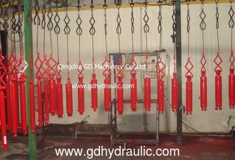 Double acting welded hydraulic cylinders with casting mount