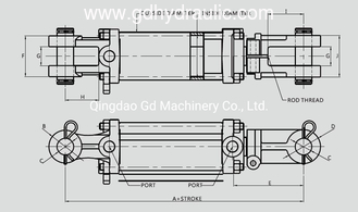 3000PSI AG Nitriding rod standard Tie-rod hydraulic cylinder