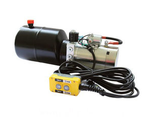 CE certificate DC12v/24v hydraulic power unit with plastic oil tank manual valve